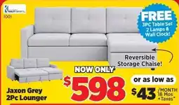Surplus Furniture Jaxon Grey Lounger offer