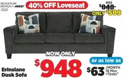 Surplus Furniture Erinslane Dusk Sofa offer