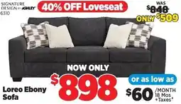 Surplus Furniture Loreo Ebony Sofa offer