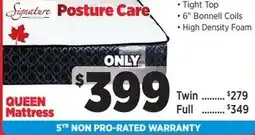 Surplus Furniture Signature Posture Care offer