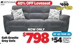 Surplus Furniture Galt Granite Grey Sofa offer