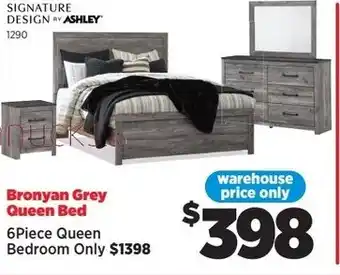 Surplus Furniture Bronyan Grey Queen Bed offer