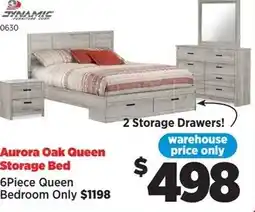 Surplus Furniture Aurora Oak Queen Storage Bed offer
