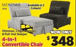 Surplus Furniture 4in1 Convertible Chair offer