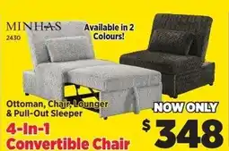 Surplus Furniture 4-in-1 Convertible Chair offer