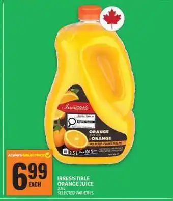 Food Basics Irresistible Orange Juice offer