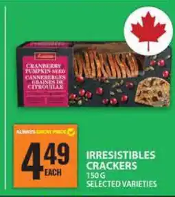 Food Basics Irresistibles Crackers offer