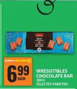 Food Basics IRRESISTIBLES CHOCOLATE BAR offer