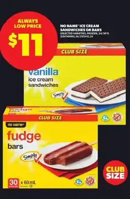Atlantic Superstore Ice cream sandwiches or bars offer