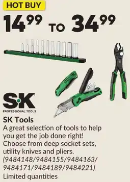 Princess Auto SK Tools offer