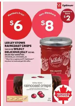 Atlantic Superstore Lesley stowe raincoast crisps or wildly delicious jelly offer