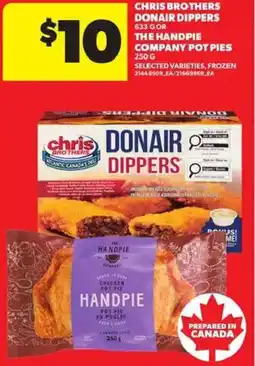 Atlantic Superstore Chris brothers donair dippers or the handpie company pot pies offer
