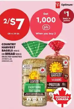 Atlantic Superstore Country harvest bagels or bread offer