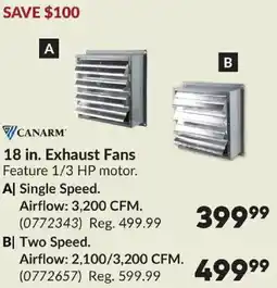 Princess Auto CANARM 18 in. Exhaust Fans offer