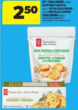 Atlantic Superstore Pc crackers, butter twists, pita crackers or scalloped crackers offer