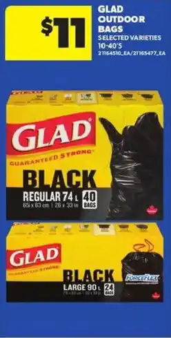 Atlantic Superstore Glad outdoor bags offer