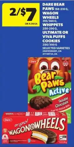 Atlantic Superstore Dare bear paws wagon wheels offer