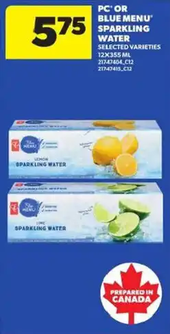 Atlantic Superstore Pc or blue menu sparkling water offer