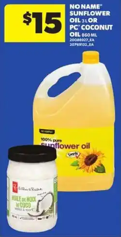 Atlantic Superstore No name sunflower oil or pc coconut oil offer
