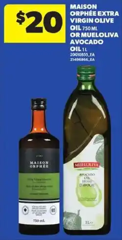 Atlantic Superstore Maison orphée extra virgin olive oil or mueloliva avocado oil offer