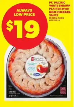 Atlantic Superstore Pc pacific white shrimp platter with mild cocktail sauce offer