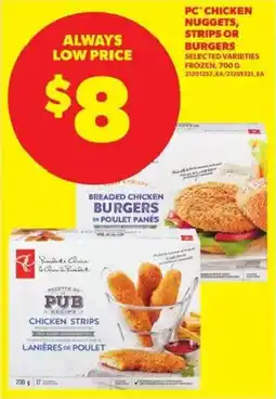 Atlantic Superstore Pc chicken nuggets, strips or burgers offer