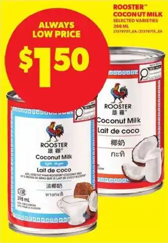 Atlantic Superstore Rooster coconut milk offer