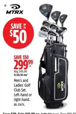 Canadian Tire Men's and Ladies' Golf Club Set. Left-hand or right-hand. offer
