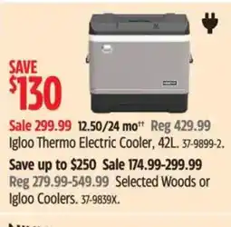 Canadian Tire Igloo Thermo Electric Cooler offer