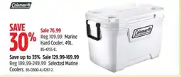 Canadian Tire COLEMAN Marine Hard Cooler offer