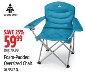 Canadian Tire WOODS Foam-Padded Oversized Chair offer