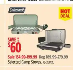 Canadian Tire Selected Camp Stoves offer