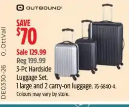 Canadian Tire OUTBOUND Luggage Set offer