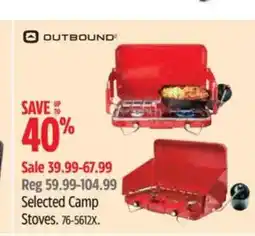 Canadian Tire OUTBOUND Selected Camp Stoves offer