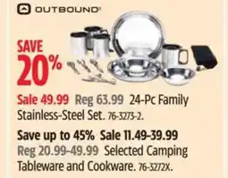 Canadian Tire OUTBOUND 24-Pc Family Stainless-Steel Set offer