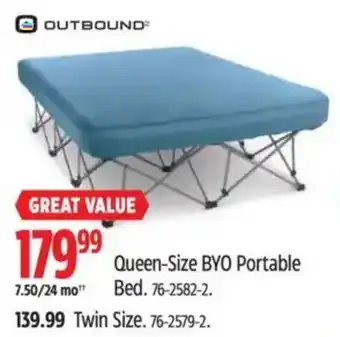 Canadian Tire OUTBOUND Queen-Size BYO Portable Bed offer