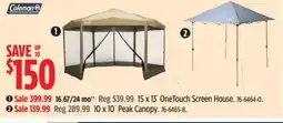 Canadian Tire OneTouch Screen House offer