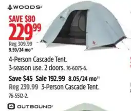 Canadian Tire WOODS 4-Person Cascade Tent offer