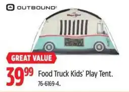 Canadian Tire OUTBOUND Food Truck Kids' Play Tent offer