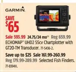 Canadian Tire GARMIN ECHOMAP UHD2 55cv Chartplotter with GT20-TM Transducer offer