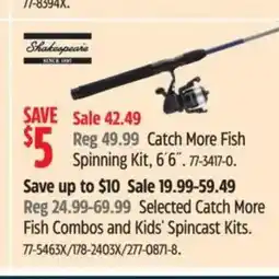 Canadian Tire Catch More Fish Spinning Kit, 6'6" offer