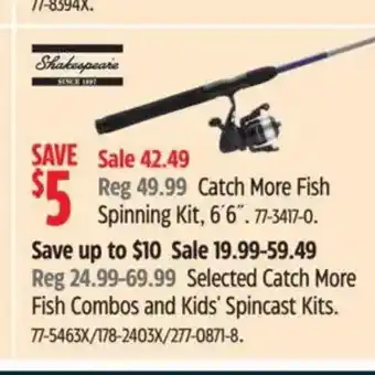 Canadian Tire Catch More Fish Spinning Kit, 6'6" offer