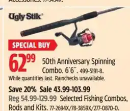 Canadian Tire UGLY STIK 50th Anniversary Spinning Combo 6.6 offer