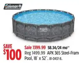 Canadian Tire COLEMAN APX 365 Steel-Frame Pool offer