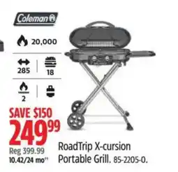 Canadian Tire COLEMAN RoadTrip X-cursion 10.42/24 mot Portable Grill offer
