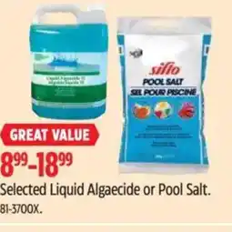 Canadian Tire Selected Liquid Algaecide or Pool Salt offer