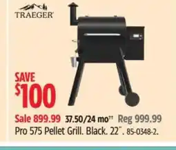 Canadian Tire TRAEGER Pro 575 Pellet Grill. Black. 22" offer