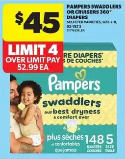 Atlantic Superstore Pampers swaddlers or cruisers 360° diapers offer