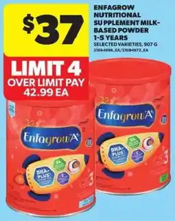 Atlantic Superstore Enfagrow nutritional supplement milk- based powder 1-5 years offer
