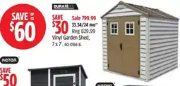 Canadian Tire Vinyl Garden Shed offer